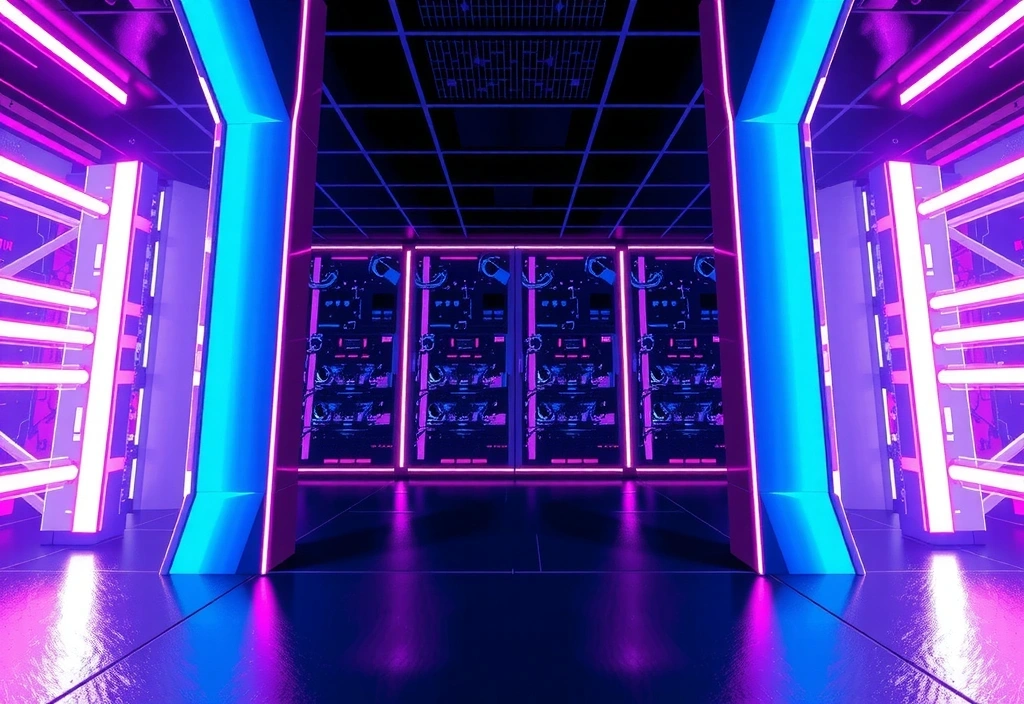 A digital illustration of a vault or secure server room, symbolizing robust data security