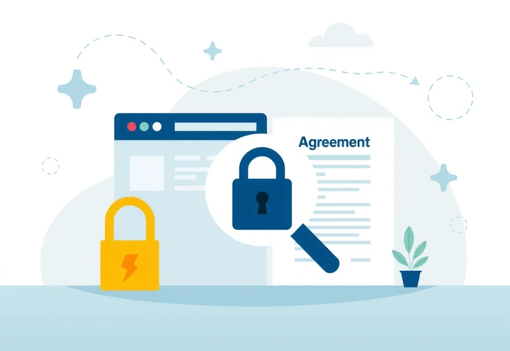 Abstract representation of legal documents and digital security