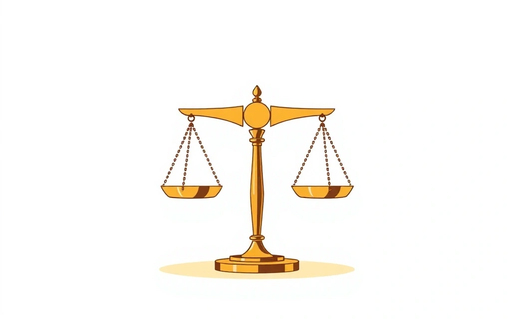 Balance scale symbolizing justice and legal agreement